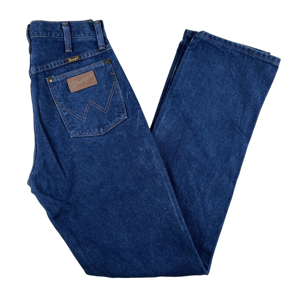 Vintage Wrangler Jeans Womens 9x34 Medium Wash Straight Denim Zip Fly USA 80s